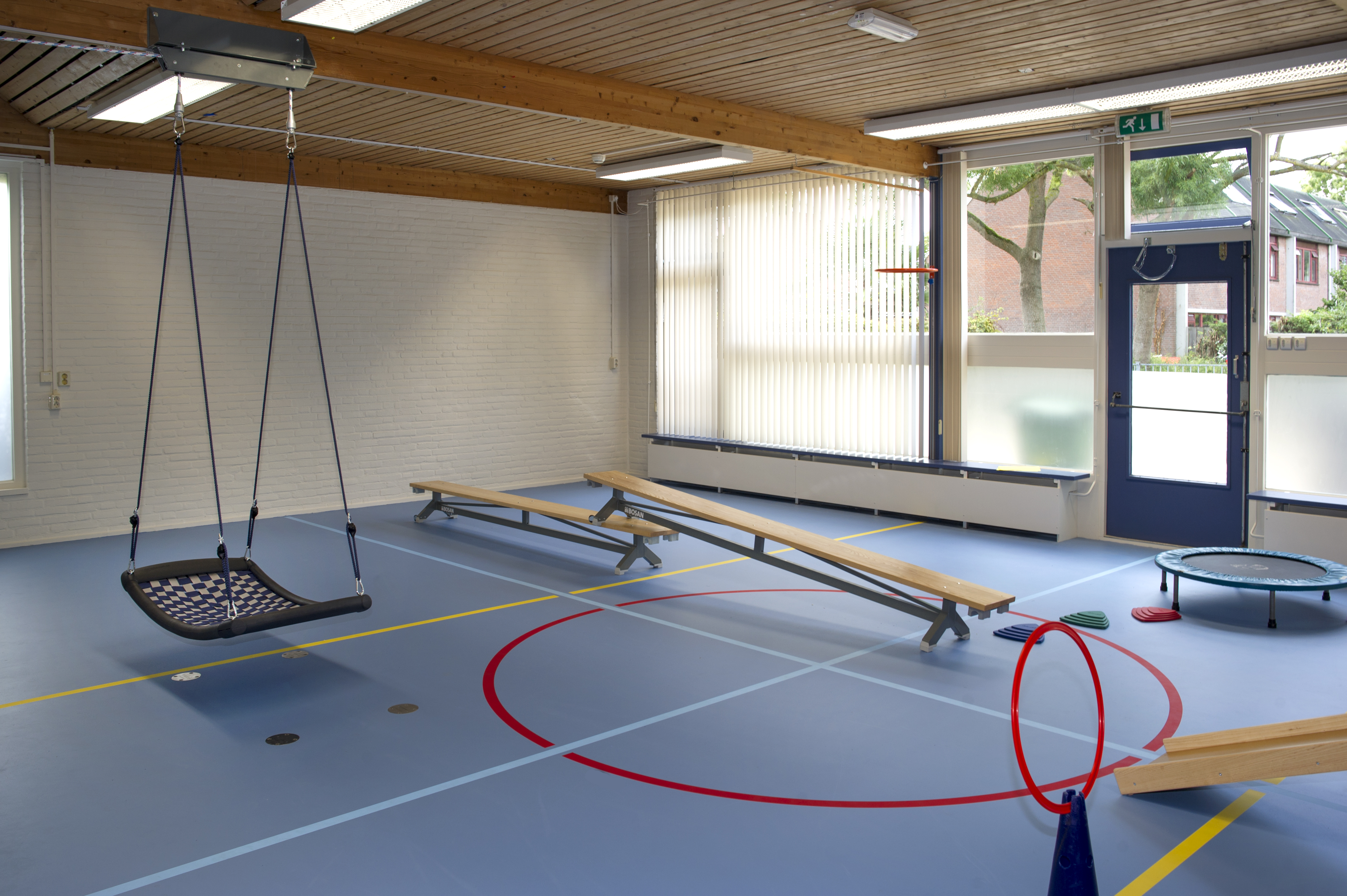 De prachtige nieuwe gymzaal.